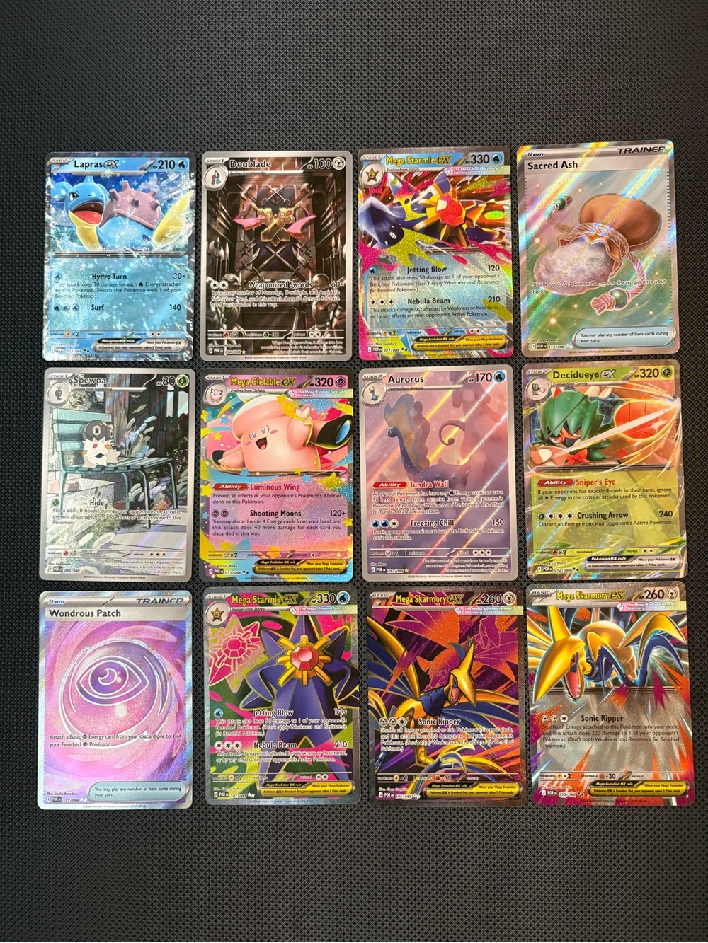 Pokémon EX & GX Rare Holo Card Lot - Vibrant Rainbow Foil Set